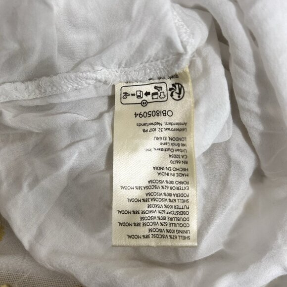 Free People Jaymes Midi Dress Floral Printed Smocked V Neck Long Sleeve Size XL - Picture 9 of 16